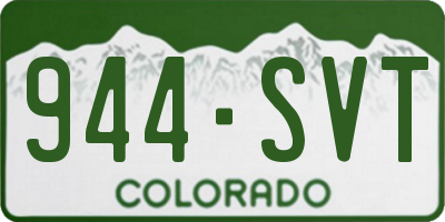 CO license plate 944SVT