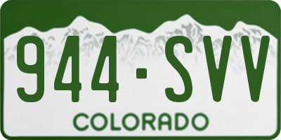 CO license plate 944SVV