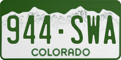 CO license plate 944SWA