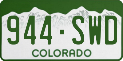 CO license plate 944SWD