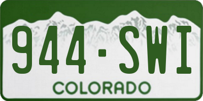 CO license plate 944SWI