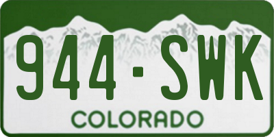 CO license plate 944SWK