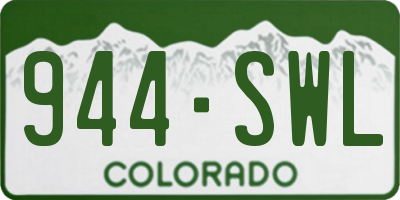 CO license plate 944SWL