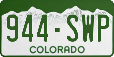 CO license plate 944SWP