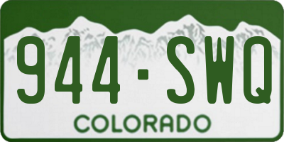 CO license plate 944SWQ