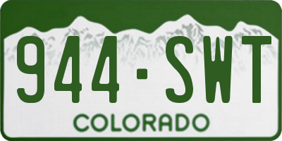 CO license plate 944SWT