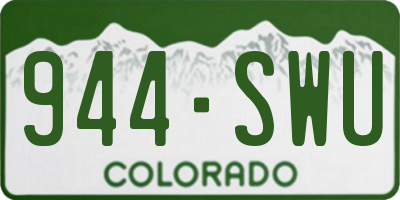 CO license plate 944SWU