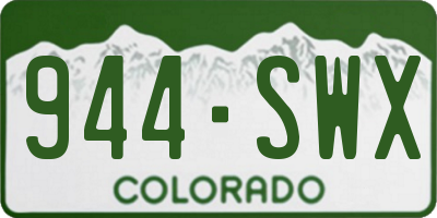 CO license plate 944SWX