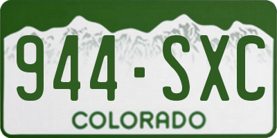 CO license plate 944SXC