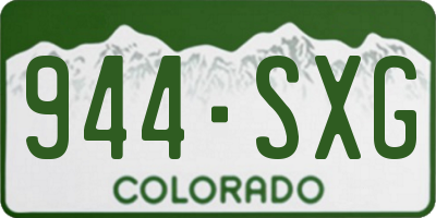 CO license plate 944SXG
