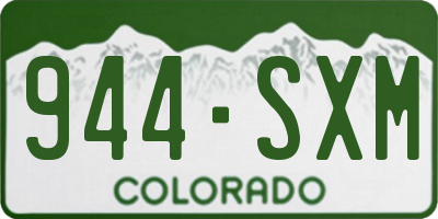 CO license plate 944SXM
