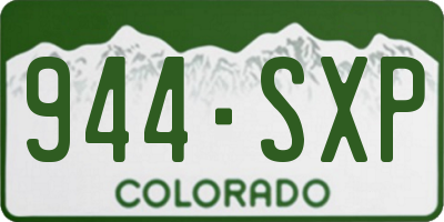 CO license plate 944SXP