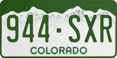 CO license plate 944SXR