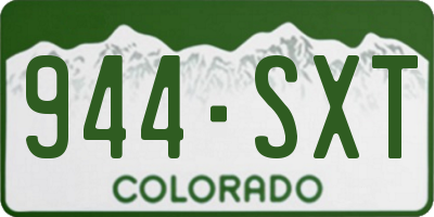 CO license plate 944SXT