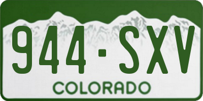 CO license plate 944SXV