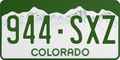 CO license plate 944SXZ