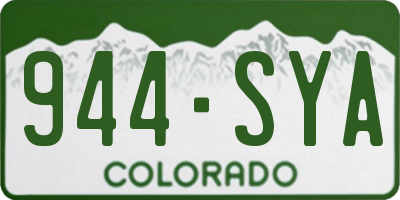 CO license plate 944SYA