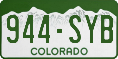 CO license plate 944SYB
