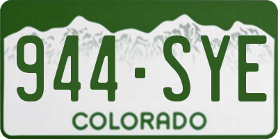 CO license plate 944SYE
