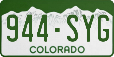 CO license plate 944SYG