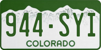CO license plate 944SYI