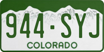 CO license plate 944SYJ