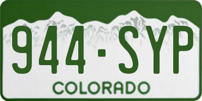 CO license plate 944SYP