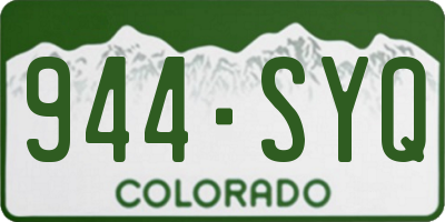CO license plate 944SYQ