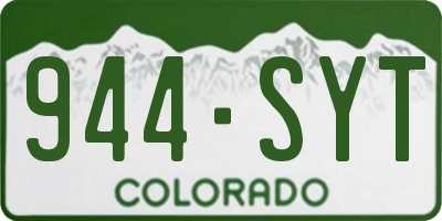 CO license plate 944SYT