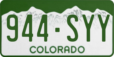 CO license plate 944SYY