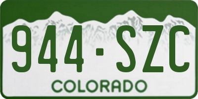 CO license plate 944SZC