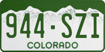 CO license plate 944SZI