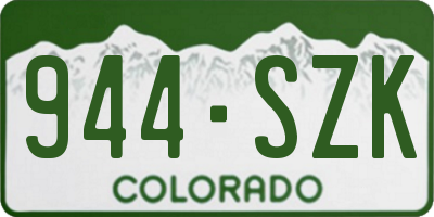 CO license plate 944SZK
