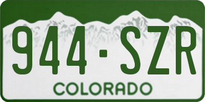 CO license plate 944SZR