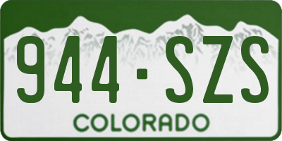 CO license plate 944SZS