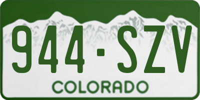 CO license plate 944SZV