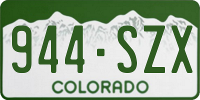 CO license plate 944SZX