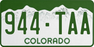 CO license plate 944TAA
