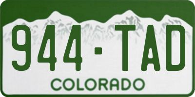 CO license plate 944TAD