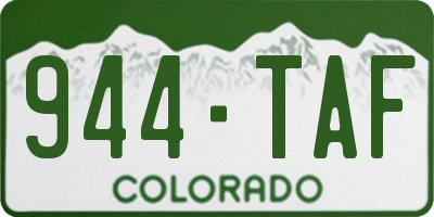 CO license plate 944TAF
