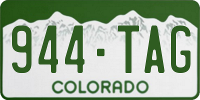 CO license plate 944TAG