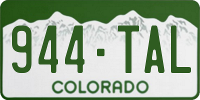 CO license plate 944TAL
