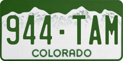 CO license plate 944TAM
