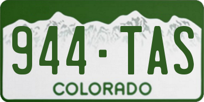 CO license plate 944TAS