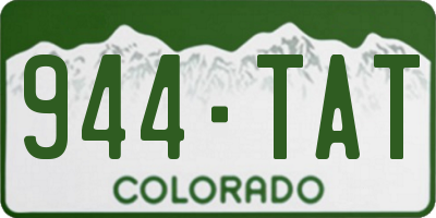 CO license plate 944TAT