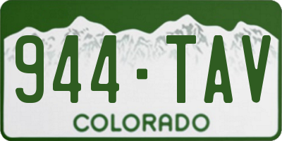 CO license plate 944TAV