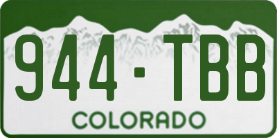 CO license plate 944TBB