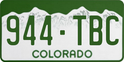 CO license plate 944TBC