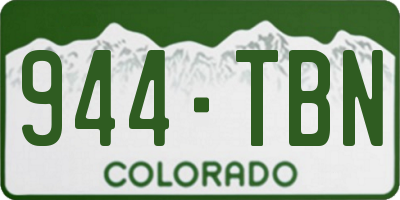 CO license plate 944TBN