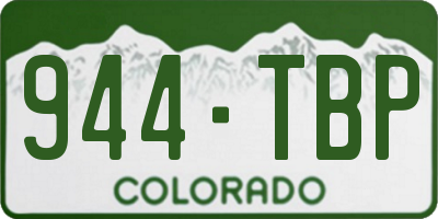 CO license plate 944TBP